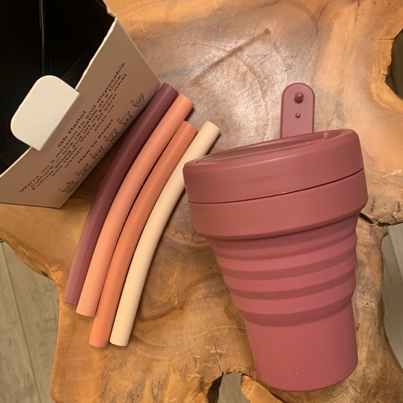 Stojo silicone traveling cup / mug + straws - Picture 2 of 13